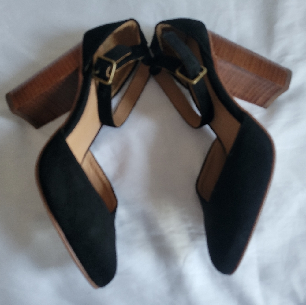 Soludos Black Velvet Collette Heels Sz 7 Bussiness Casual Career - Picture 15 of 15